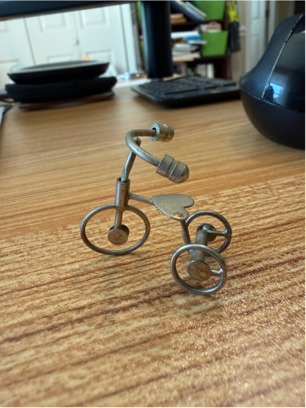 Metal Bicycle Miniature VTG Decor One Size Silver